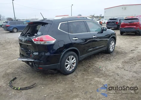 2015 Nissan Rogue Sv из США, поврежденный, VIN KNMAT2MT4FP557747